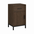Badezimmerschrank Dunkelbraun Spanplatte rechteckig mit Schublade und Tür 60 x 40 x 85 cm