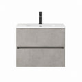 Waschtischunterschrank Set Grau Spanplatte Rechteckig 60 x 46 x 55 cm mit Keramikwaschbecken