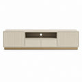 TV-Lowboard Creme MDF mit Rillenfront 180 x 40 x 55 cm